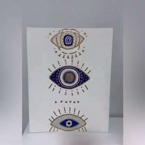 11x14 evil eye rhinestone canvas